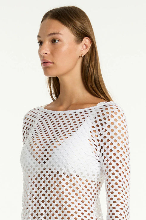 Sea Level Castaway Mesh Cover Up Ot